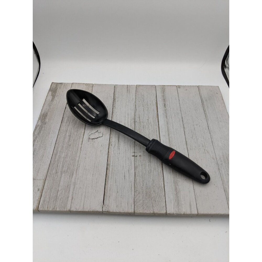 Oxo Good Grips #3 Nylon Plastic Spoon Slotted Black Handle 12"